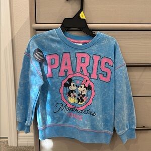 NWT: Disney Paris Blue and Pink Toddler Sweatshirt